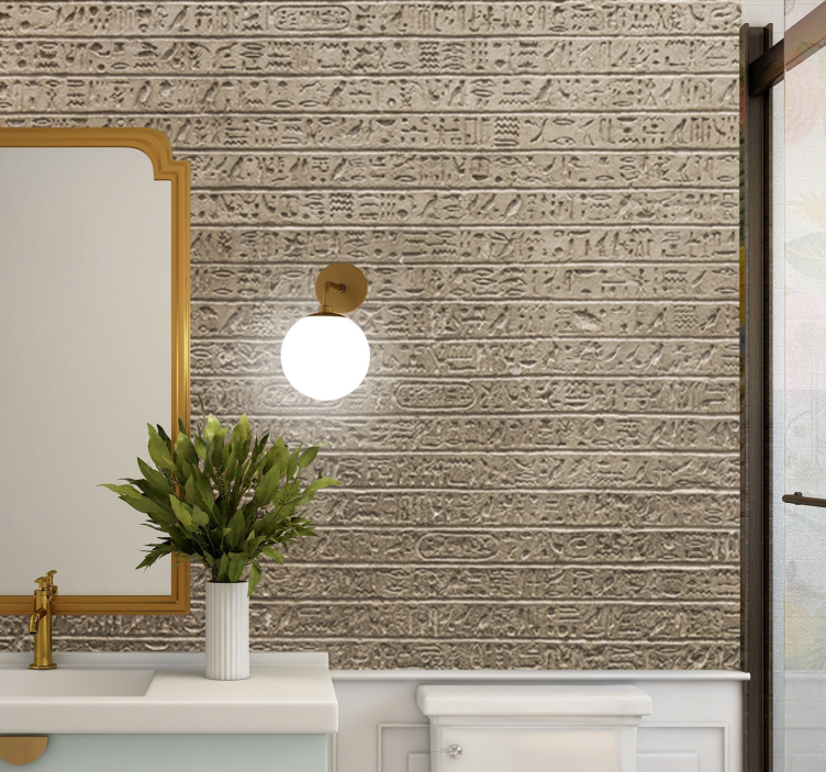 Muinaiskirjoituskuvio taide valokuvatapetti - Tenstickers