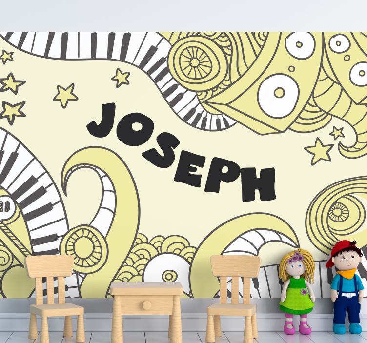 Muokattavissa oleva graffiti-musiikki valokuvatapetti kaupunki ta - Tenstickers