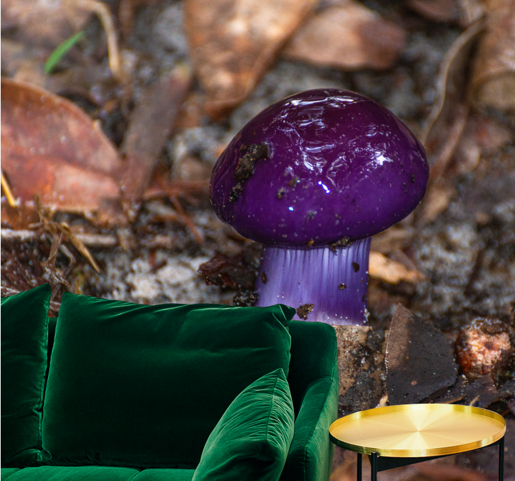 Muut kukat valokuvatapetti purppura sienivarsikuva - Tenstickers