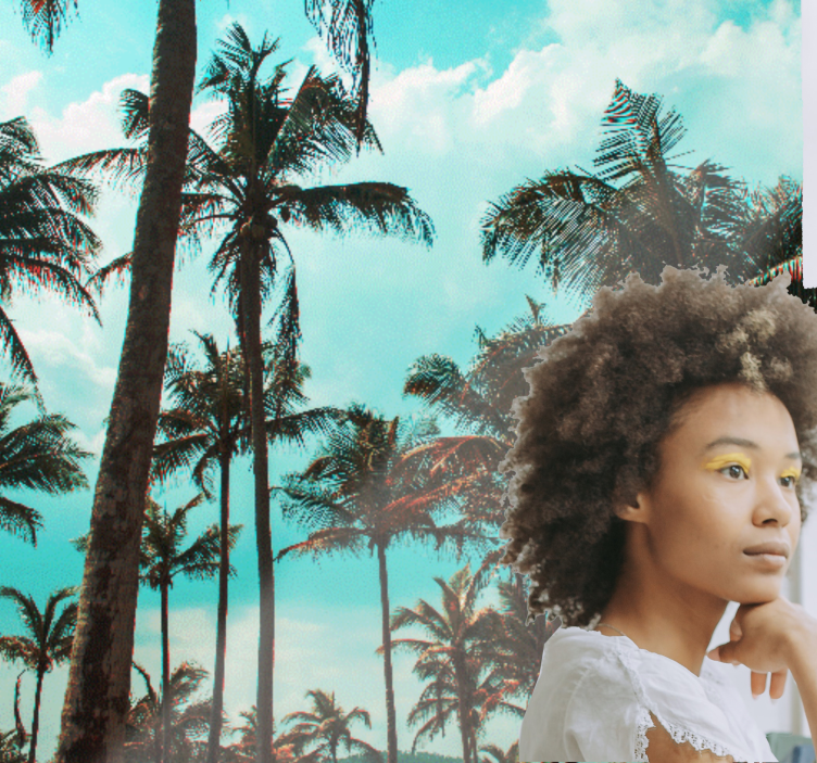 Palmupuiden paratiisi luonto valokuvatapetti - Tenstickers