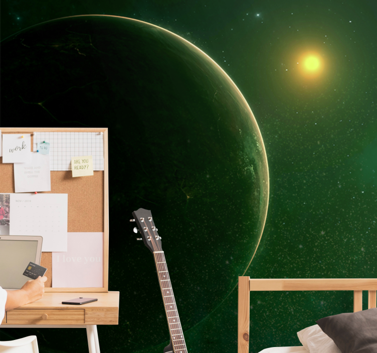 Planeettamainen taivaallinen maisema avaruus valokuvatapetti - Tenstickers