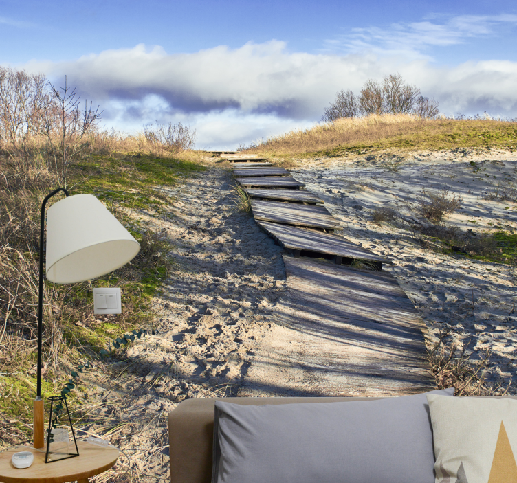 Puupolku maisema valokuvatapetti - Tenstickers