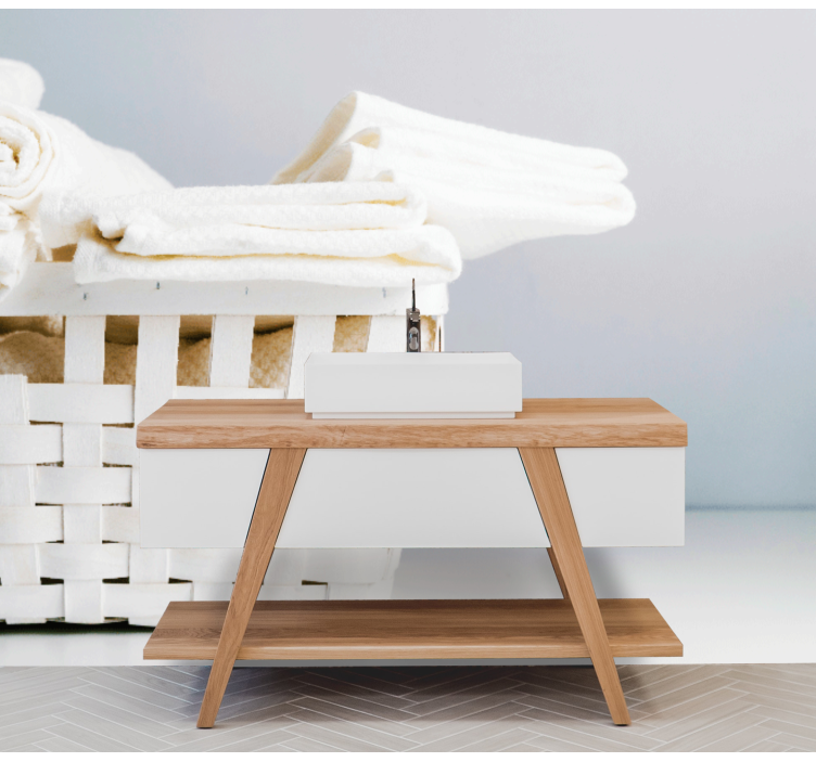 Pyykin pesukori wc valokuvatapetti - Tenstickers