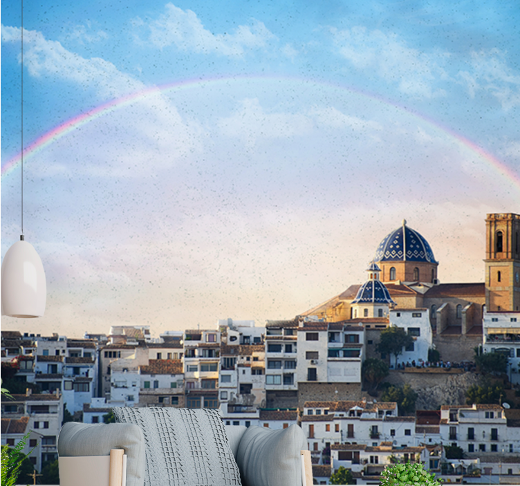 Rannikkokaupungin arkkitehtuuri valokuvatapetti - Tenstickers