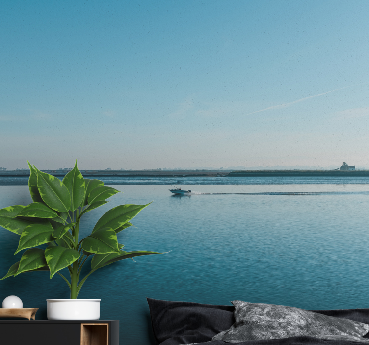 Rauhallinen vesimaisema maisema valokuvatapetti - Tenstickers