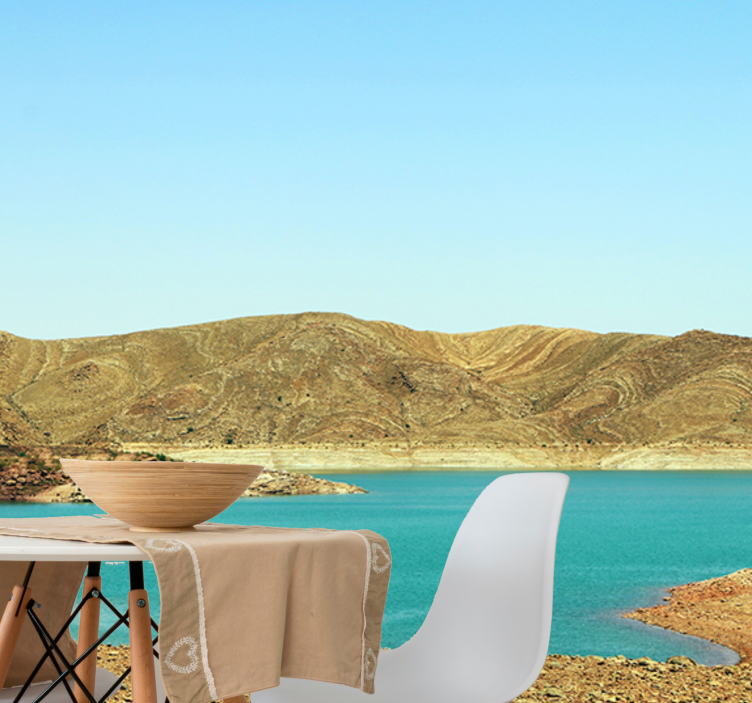 Rauhallinen vuorijärvi valokuvatapetti - Tenstickers