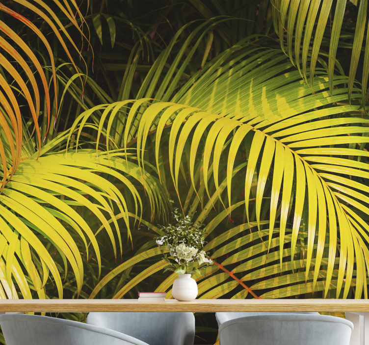 Rehevän vehreän näyttelyn luonto valokuvatapetti - Tenstickers