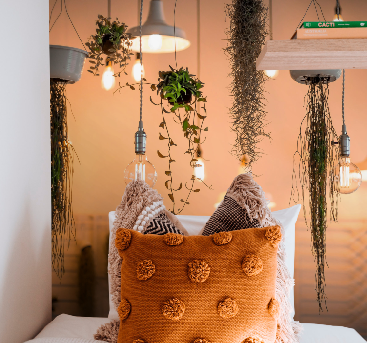 Roikkuvat vihreät yksityiskohdat luonto valokuvatapetti - Tenstickers