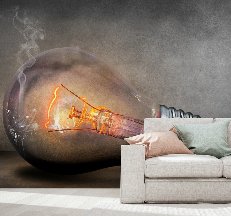 Särkynyt valaistus 3d valokuvatapetti - Tenstickers