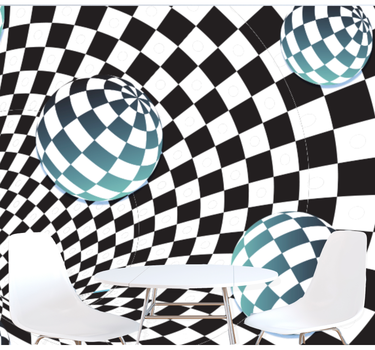 Seinävalokuva illuusio kuutiomaailmasta 3d tarra - Tenstickers