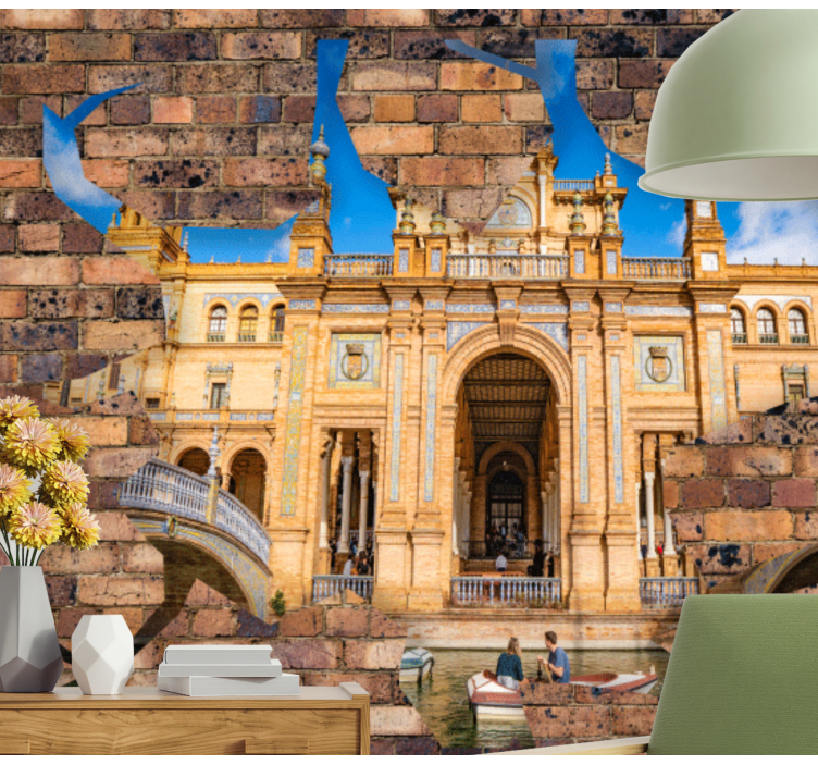 Sevillan arkkitehtoninen loisto kaupunki valokuvatapetti - Tenstickers