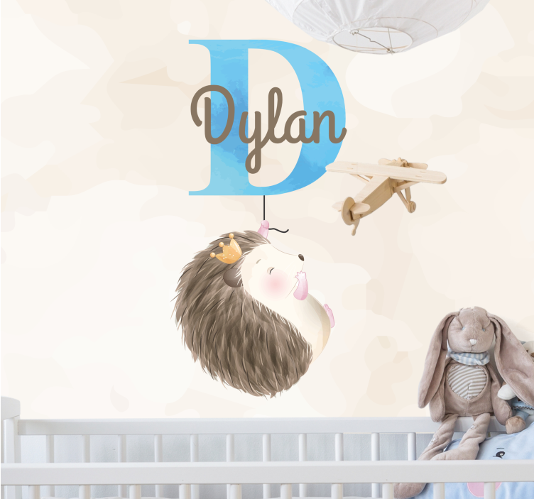 Söpöjä eläimiä siili nimeltä Vauvan makuuhuoneen valokuvatapetti - Tenstickers