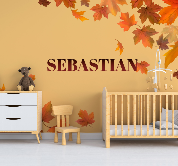 Syksyn lehtien asetelma kukka valokuvatapetti - Tenstickers