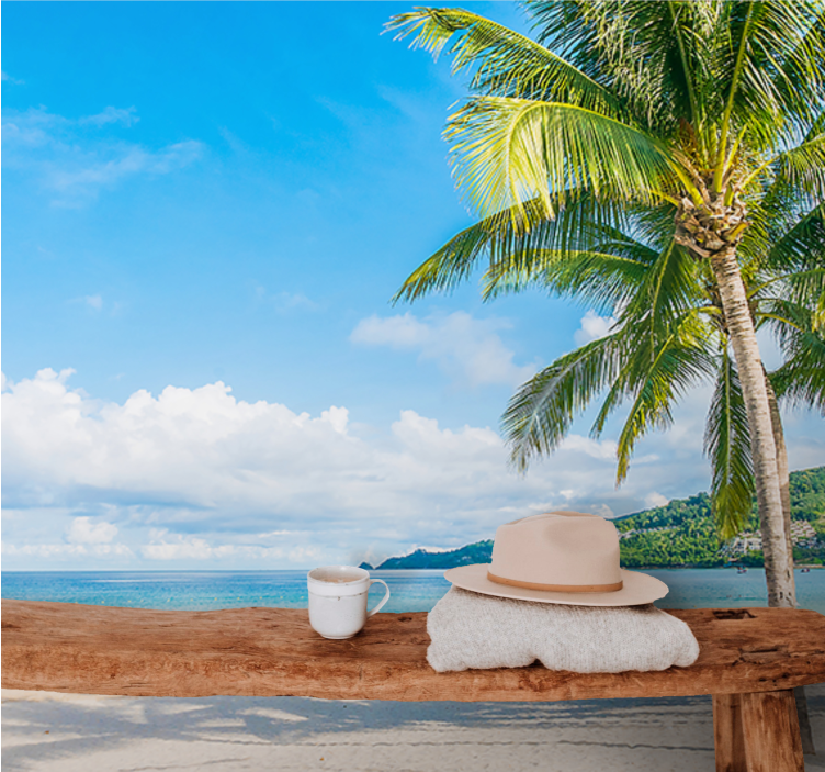 Tropiikin ranta paratiisi luonto valokuvatapetti - Tenstickers