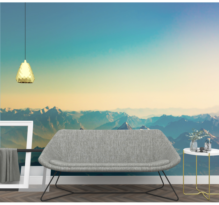 Upeat vuoristomaisemat vuori valokuvatapetti - Tenstickers