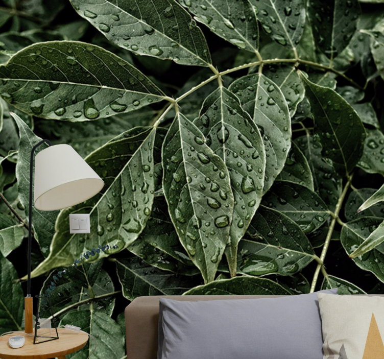 Värikäs lehtipinta luonto valokuvatapetti - Tenstickers