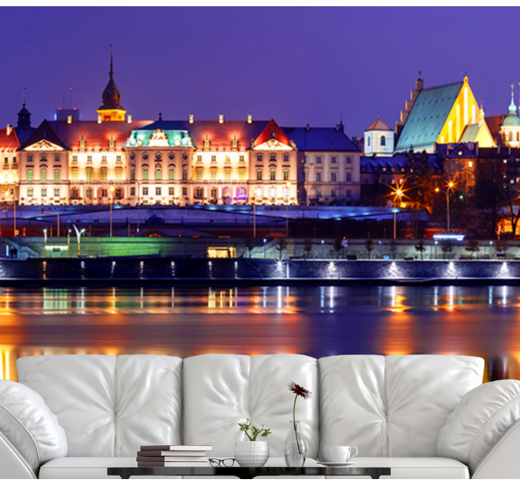 Varsova yöllä taivas valokuvatapetti - Tenstickers