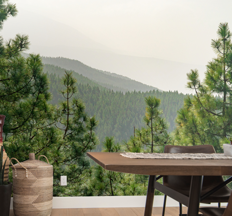 Vihreä luonto maisematapetti - Tenstickers