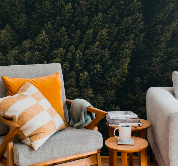 Vihreä vehreys katto luonto valokuvatapetti - Tenstickers