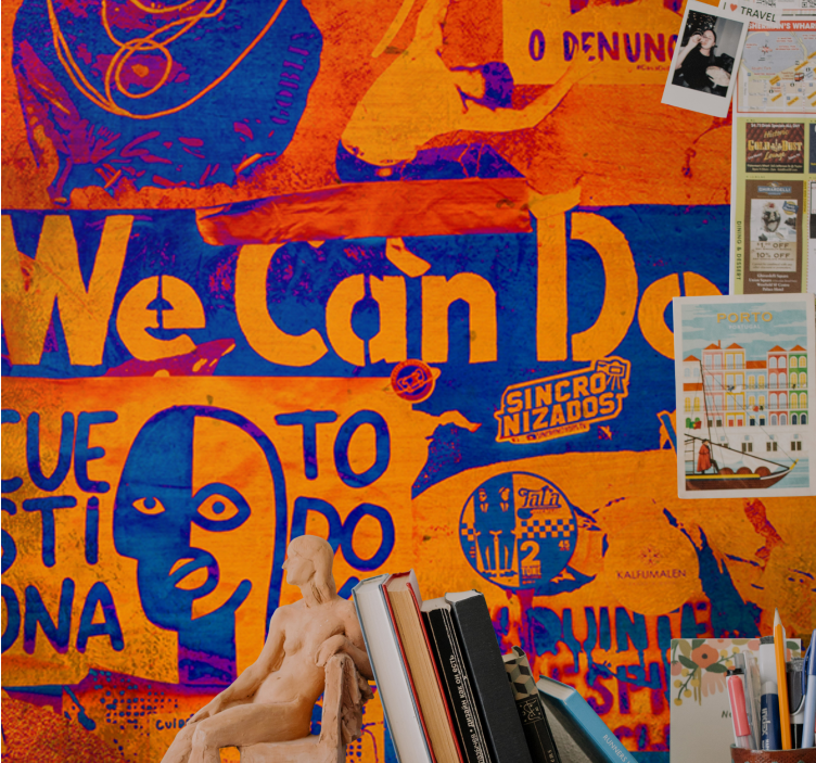 Voimaantumisen ilmaisu graffiti valokuvatapetti - Tenstickers