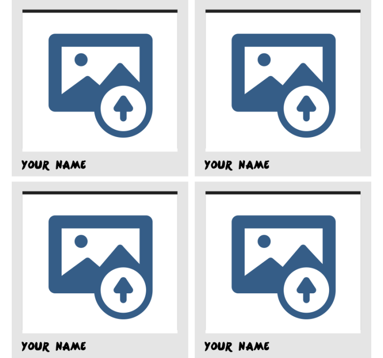 Polaroid-kehys muokattavat lasinaluset - Tenstickers