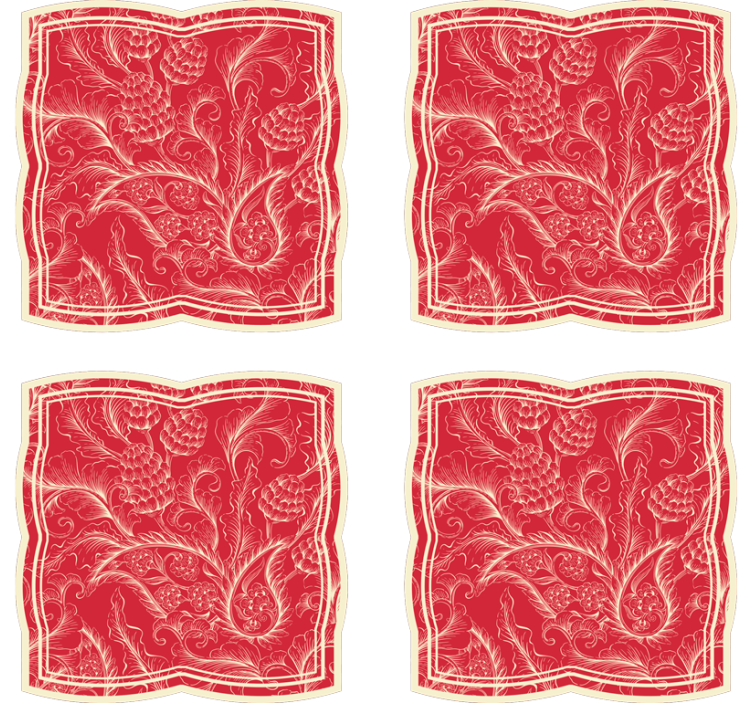 Yksityiskohtainen kukkakuviollinen lasinalunen - Tenstickers