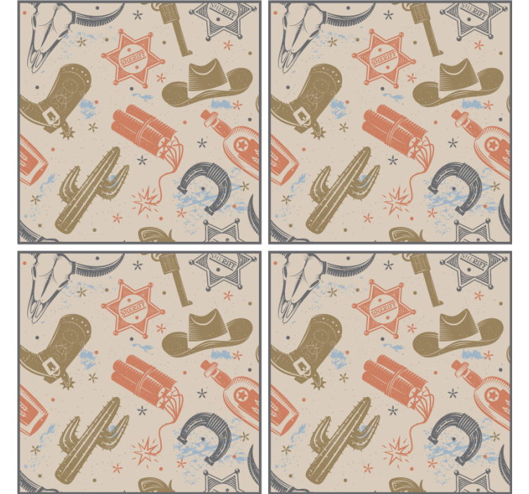 Cowboy elementit malli juoma lasinaluset - Tenstickers