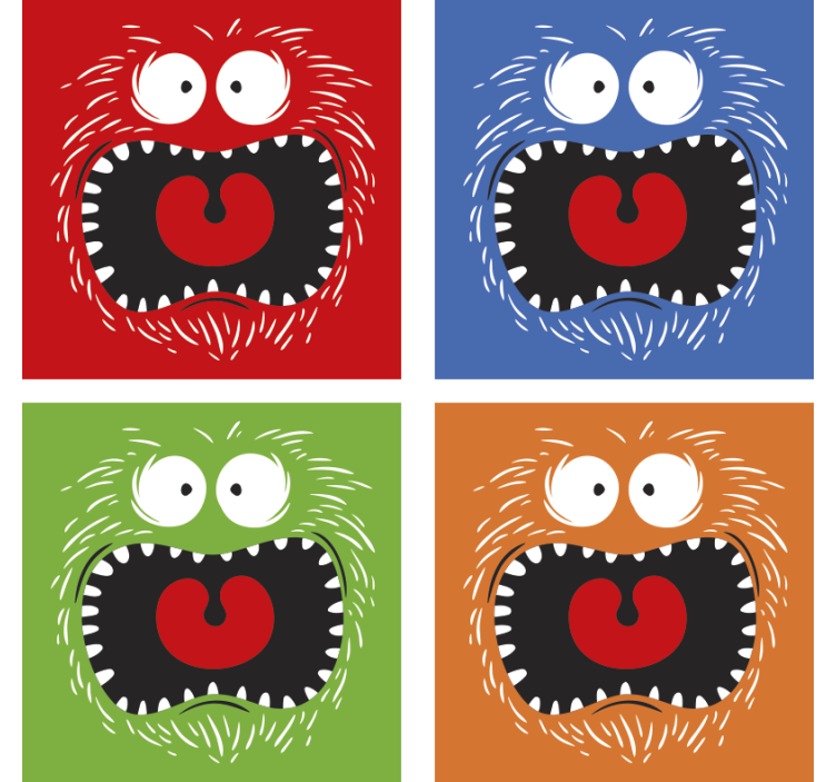 Moderni ja värikäs halloween lasinalunen - Tenstickers