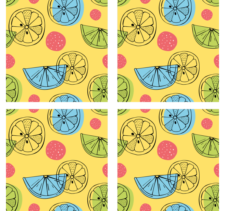 Kummajainen lasinalunen värikkäällä sitruskuviolla - Tenstickers