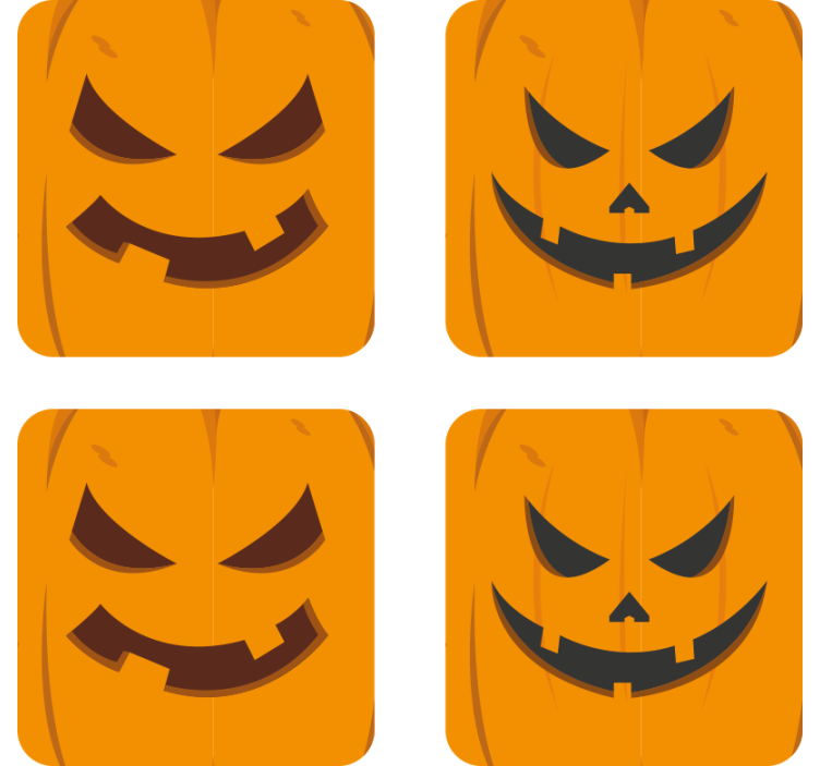 Erilaisia kurpitsan lasinalusia halloween lasinalunen - Tenstickers