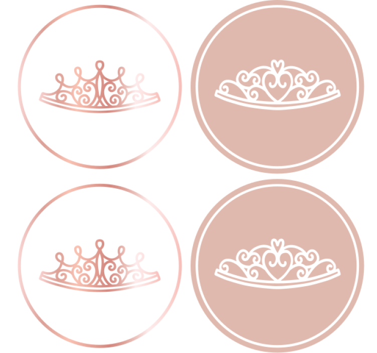 Moderni lasinalunen elegantti tiara kuvasto - Tenstickers