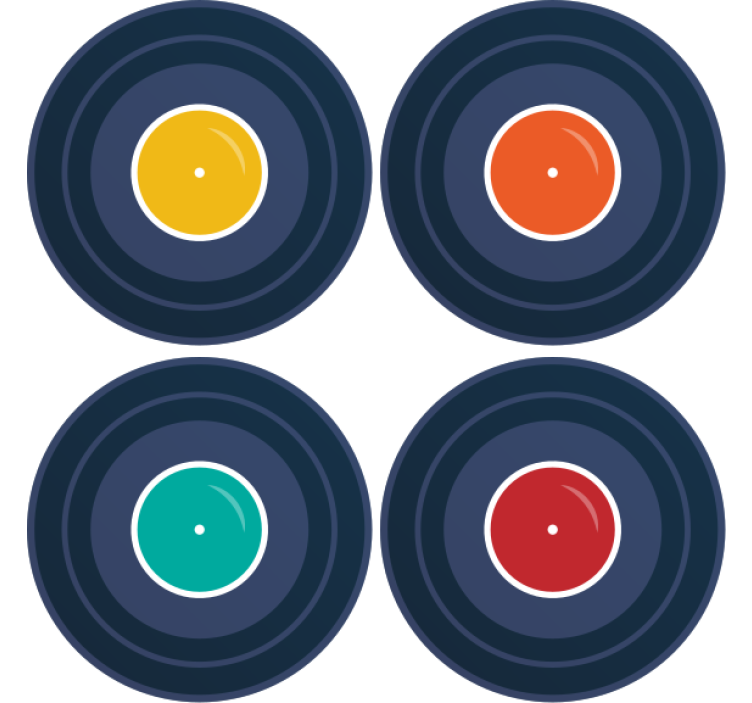 Värikäs pvc-inspiraatio kummajainen lasinalunen - Tenstickers