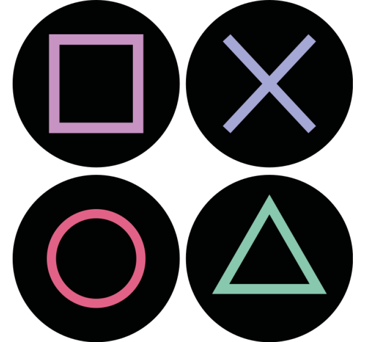 Playstation-kauko-ohjaimet modernit lasinaluset - Tenstickers