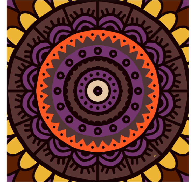 Monimutkainen pyöreä kuvio lasinalunen - Tenstickers