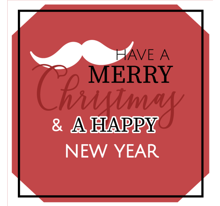 Iloiset joulutervehdykset lasinalusille - Tenstickers