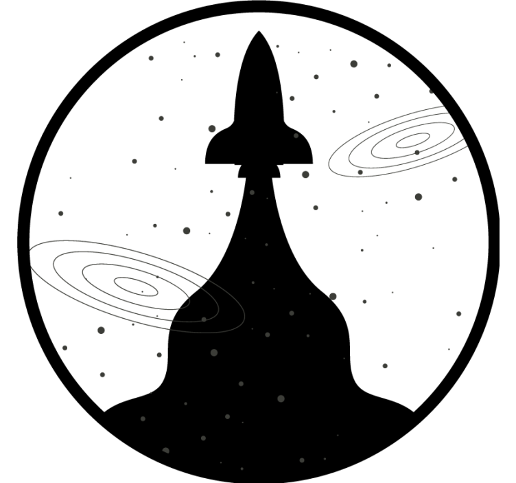 Kummajainen lasinalunen raketti ja tähdet - Tenstickers