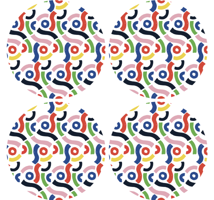 Värikkäät abstraktit kuviot lasinalunen - Tenstickers