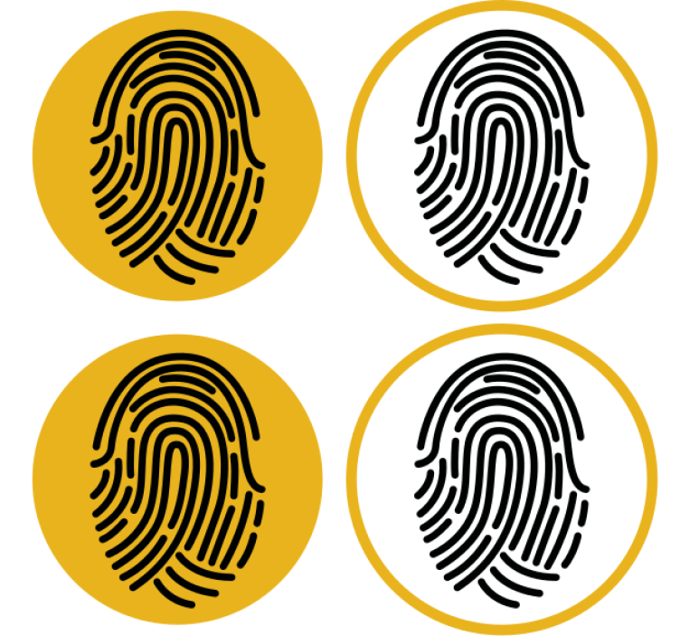 Kummajainen lasinalunen ainutlaatuiset sormenjälkikuviot - Tenstickers