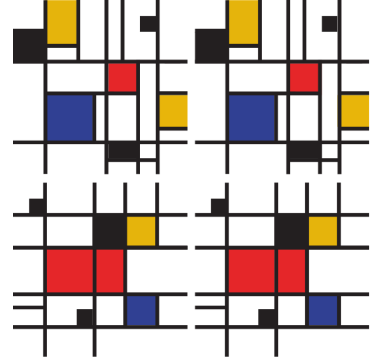 Moderni lasinalunen geometriset kuvioelementit - Tenstickers