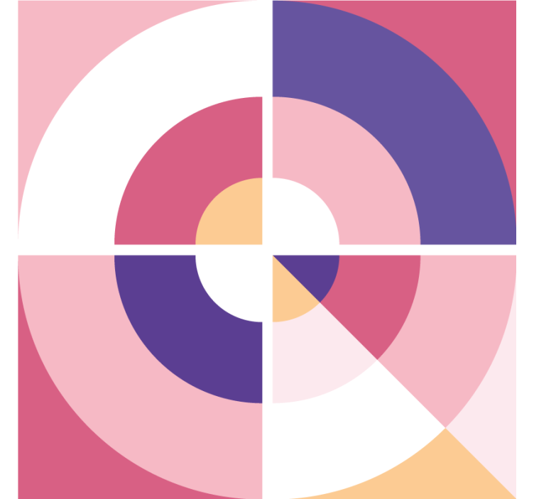 Moderni lasinalunen geometriset värikkäät muodot - Tenstickers