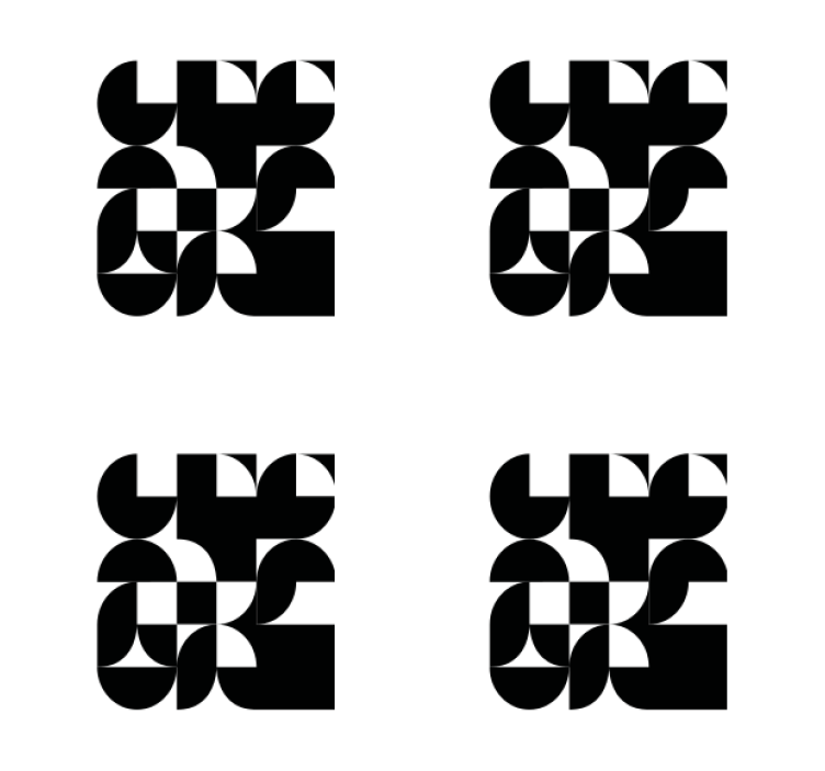 Moderni lasinalunen geometriset yksiväriset kuviot - Tenstickers