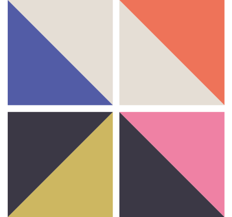 Geometriset moniväriset kulmat lasinalunen - Tenstickers