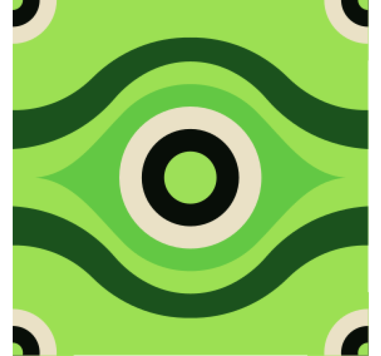 Aaltoileva vihreä kuviolasinalunen - Tenstickers