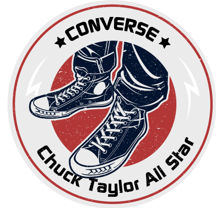 Vintage lasinalunen tennarigrafiikalla - Tenstickers