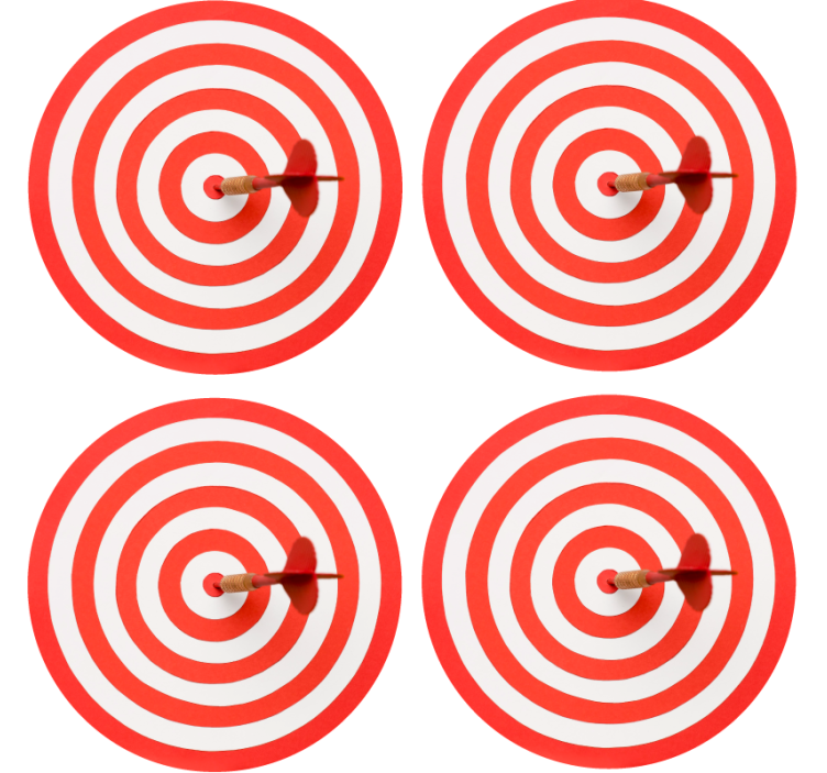 Kummajainen lasinalunen spiraalimallinen darttaustaulu - Tenstickers