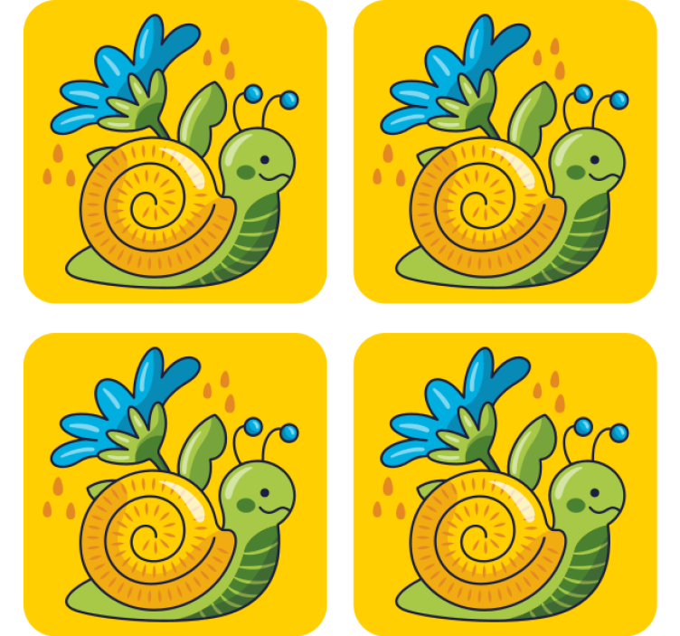 Sininen kukka ja tarra modernit lasinaluset - Tenstickers