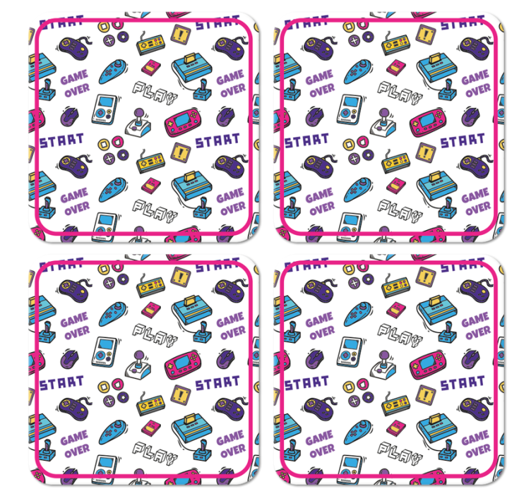 Retro peli symboleista Kummajainen lasinalunen - Tenstickers