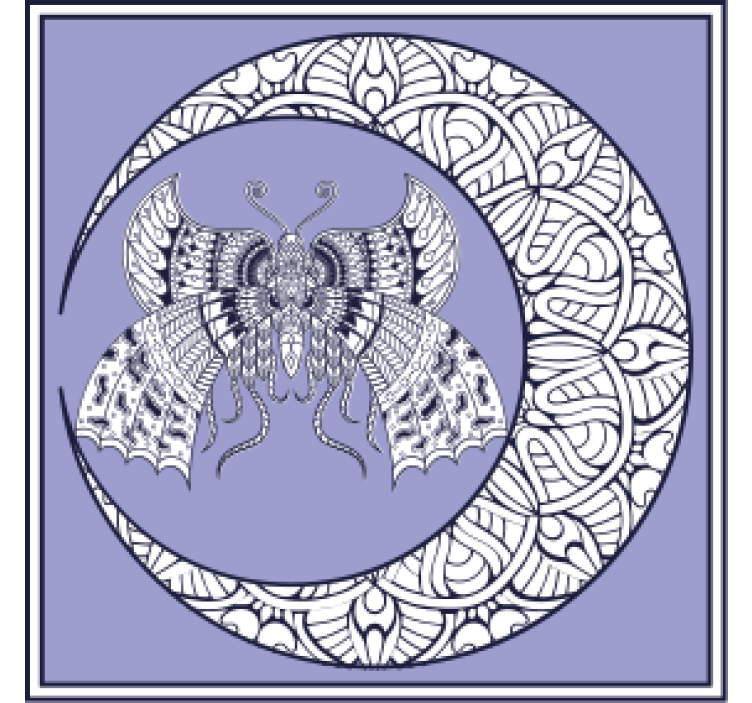 Kummajainen monimutkainen perhosembleemi - Tenstickers