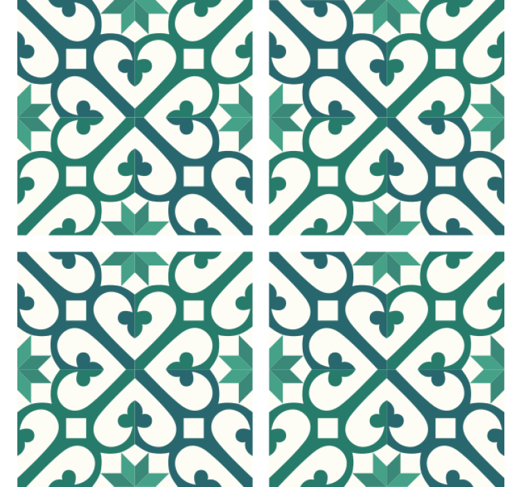 Monimutkainen geometrinen kuvio lasinalunen - Tenstickers