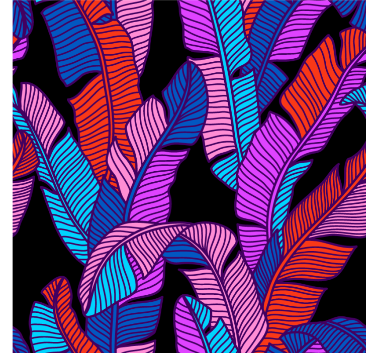 Värikkäät lehtikuviotlasinalunen - Tenstickers